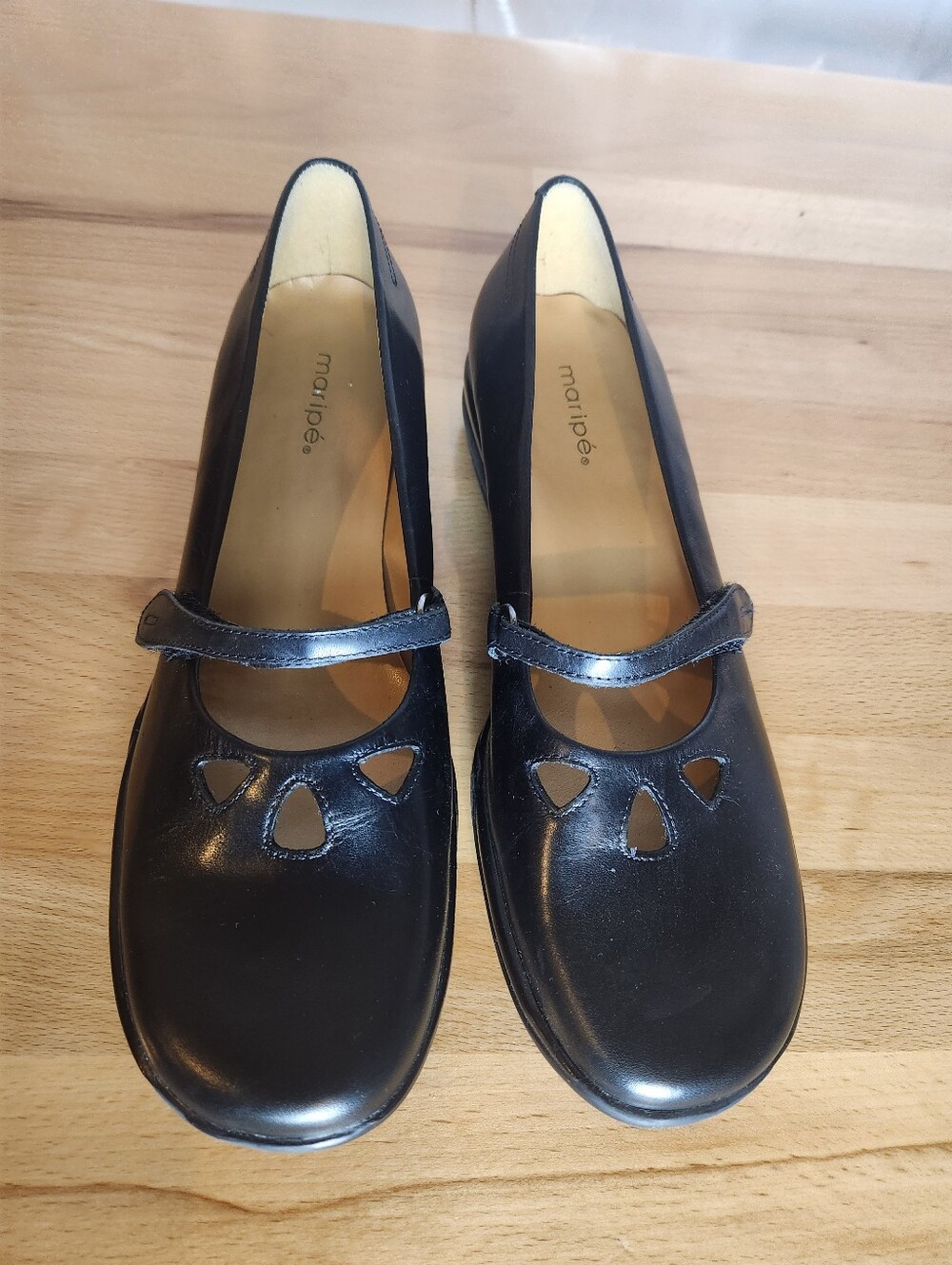 Vintage Y2K Maripe Drew Mary Jane Comfort Shoes 8.5M Black Leather Academia